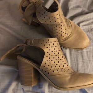 Tan booties
